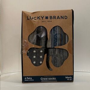 Lucky Brand Men’s Crew Socks (4 pairs)
